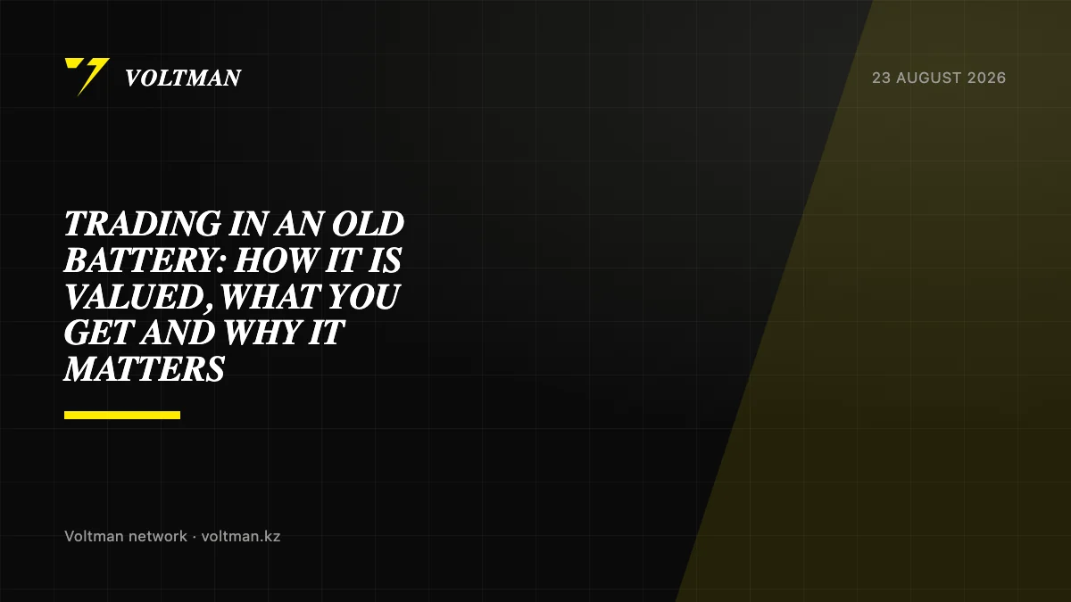 Trading in an old battery: how it is valued, what you get and why it matters