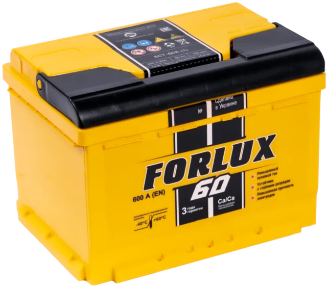 Forlux 60 Ач (правый+)