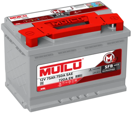 Mutlu 75 Ач (L3.75.072.A, правый+)