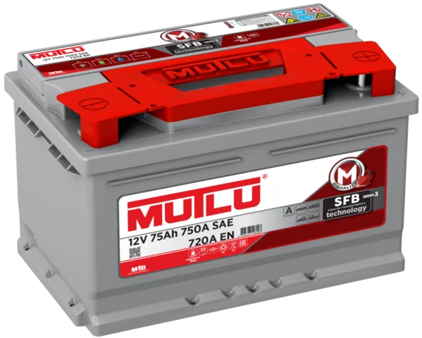 Mutlu 75 Ач (LB3.75.072.A, правый+)