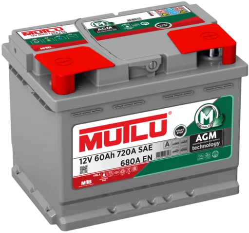 Mutlu AGM 60 Ач (L2.60.068.A, правый+)