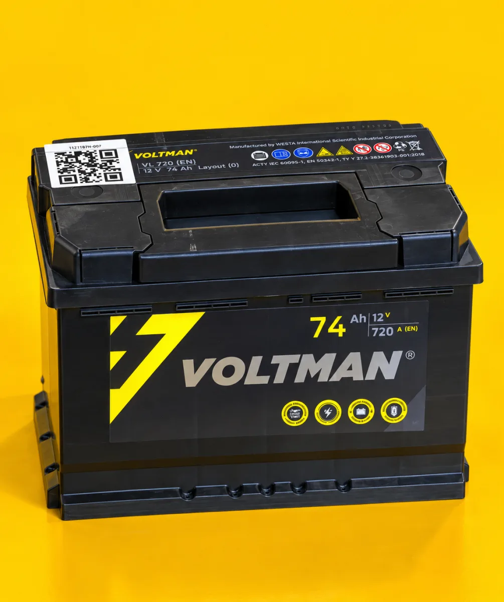 VOLTMAN 6CT-74.0 VL (правый+)