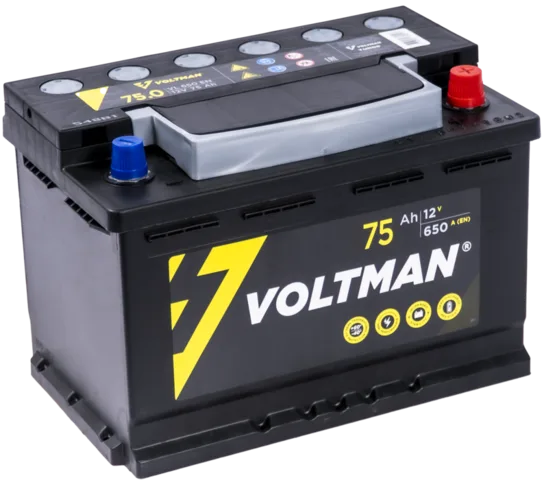 VOLTMAN 6CT-75.0 VL (правый+)