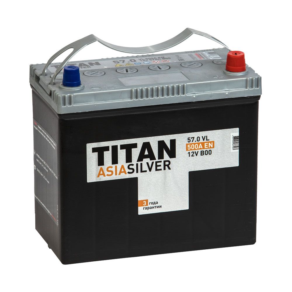 Titan AsiaSilver 6СТ-57.0 (правый+)