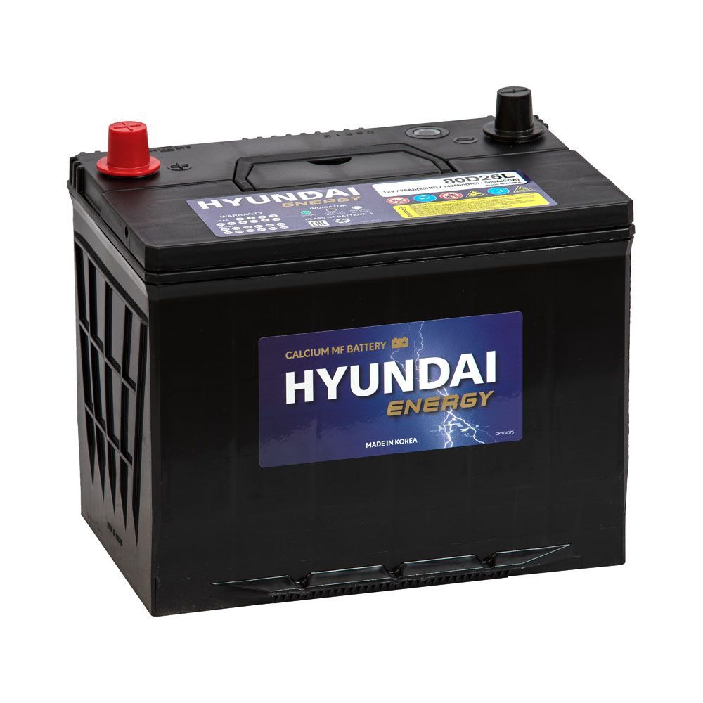 Hyundai Energy 75 Ач (80D26L, правый+)