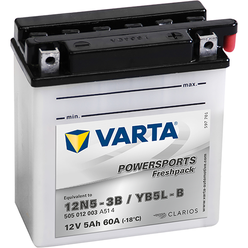 Varta Powersports Freshpack YB5L-B 5 Ач
