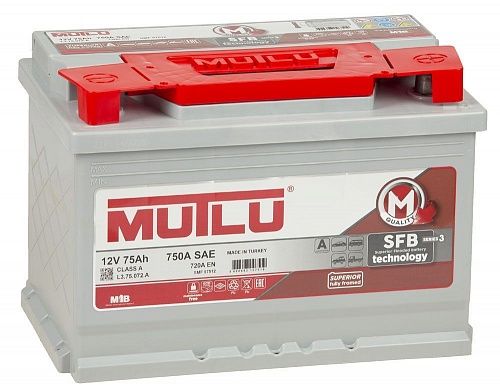 Mutlu 75 Ач (L3.75.072.A, правый+) Mutlu 75 Ач (L3.75.072.A, правый+)