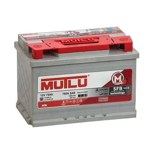 Mutlu 75 Ач (L3.75.072.B, левый+) Mutlu 75 Ач (L3.75.072.B, левый+)