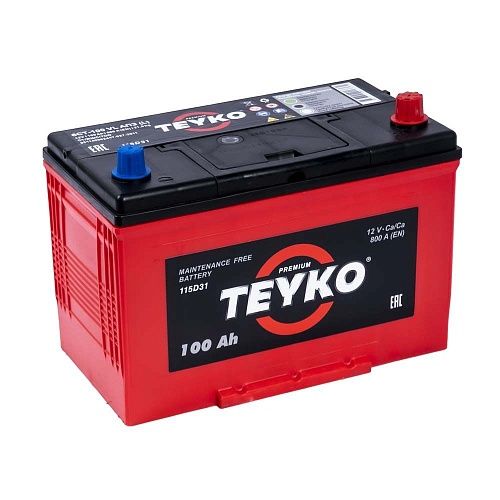 Teyko Asia 6СТ-100 АПЗ (115D31L, правый+) Teyko Asia 6СТ-100 АПЗ (115D31L, правый+)